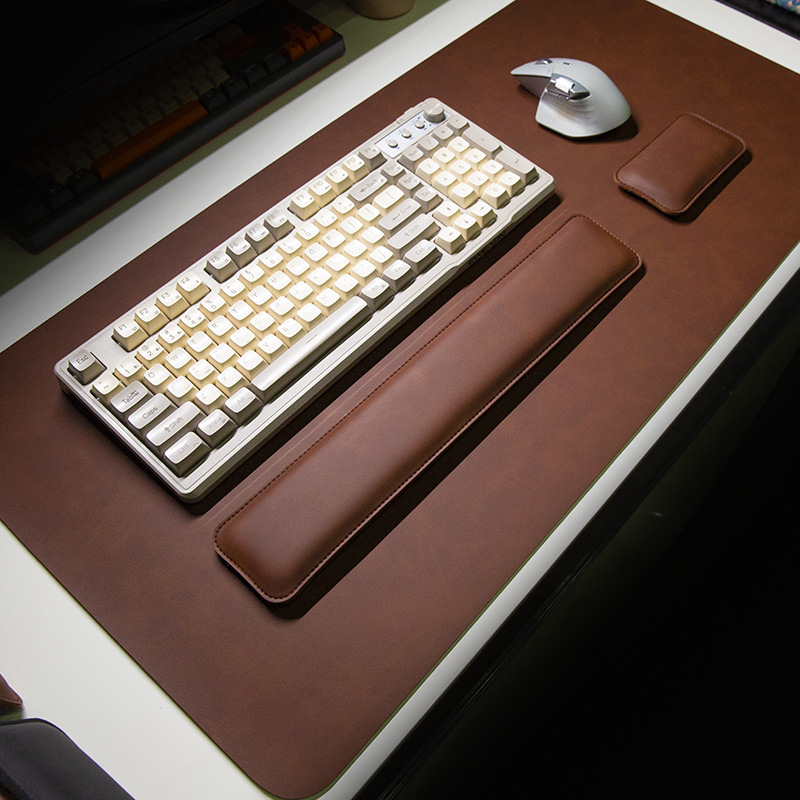Keyboard Wrist Pad Leather - Tapete de Mesa Impermeável em PU,