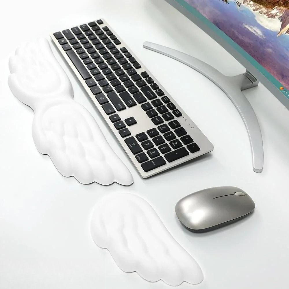 Mousepad ergonômico anjo tecla - Keyboard Wrist Pad Leather avaliação e preço