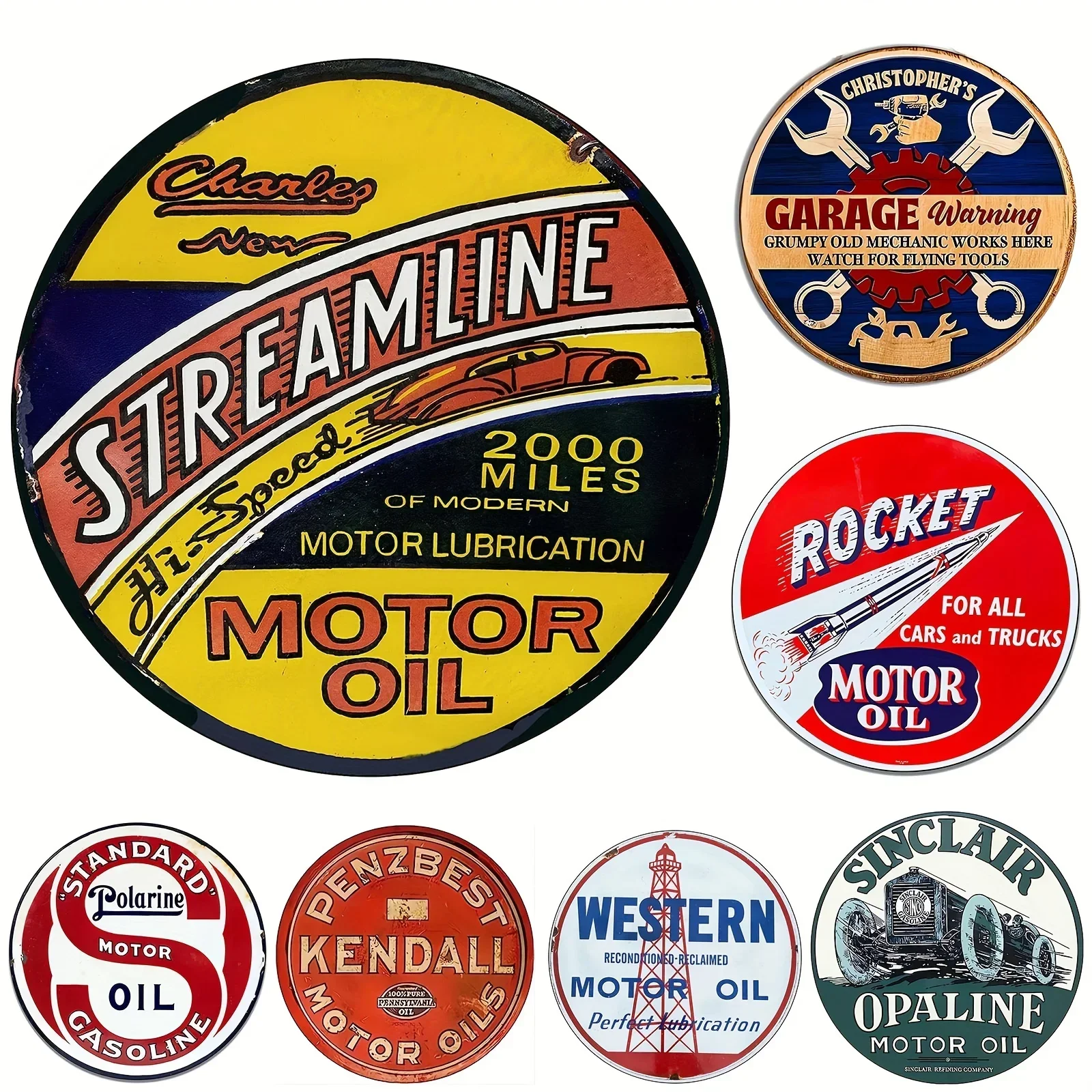 Sinal de óleo de motor vintage - Vintage Tech Accessories avaliação e preço