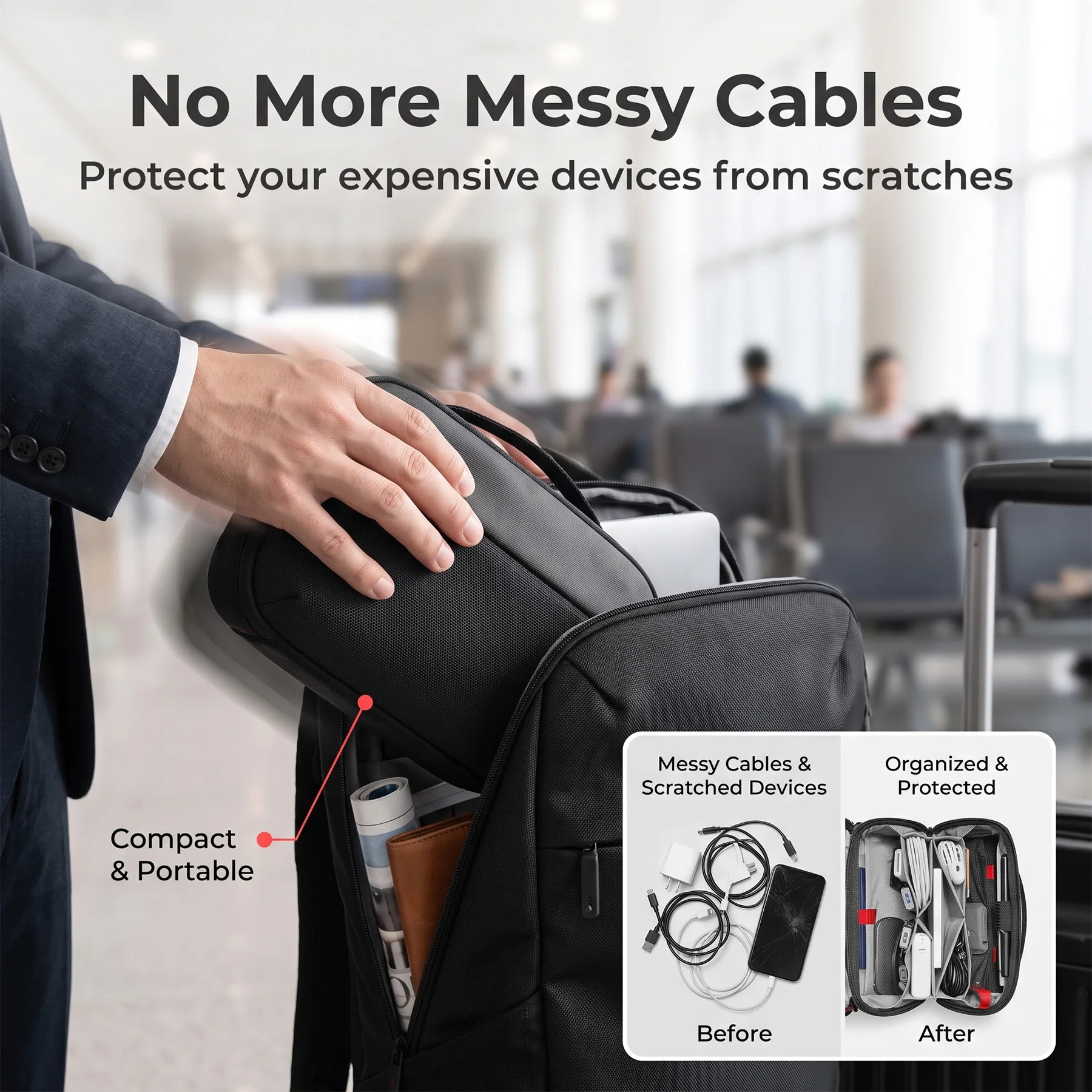 Bolsa Organizadora de Tecnolog - Tech Accessories Travel Case avaliação e preço