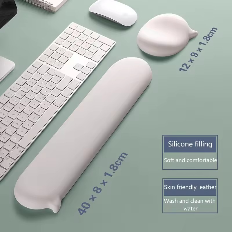 Mousepad silicone descanso de  - Keyboard Wrist Pad Leather avaliação e preço