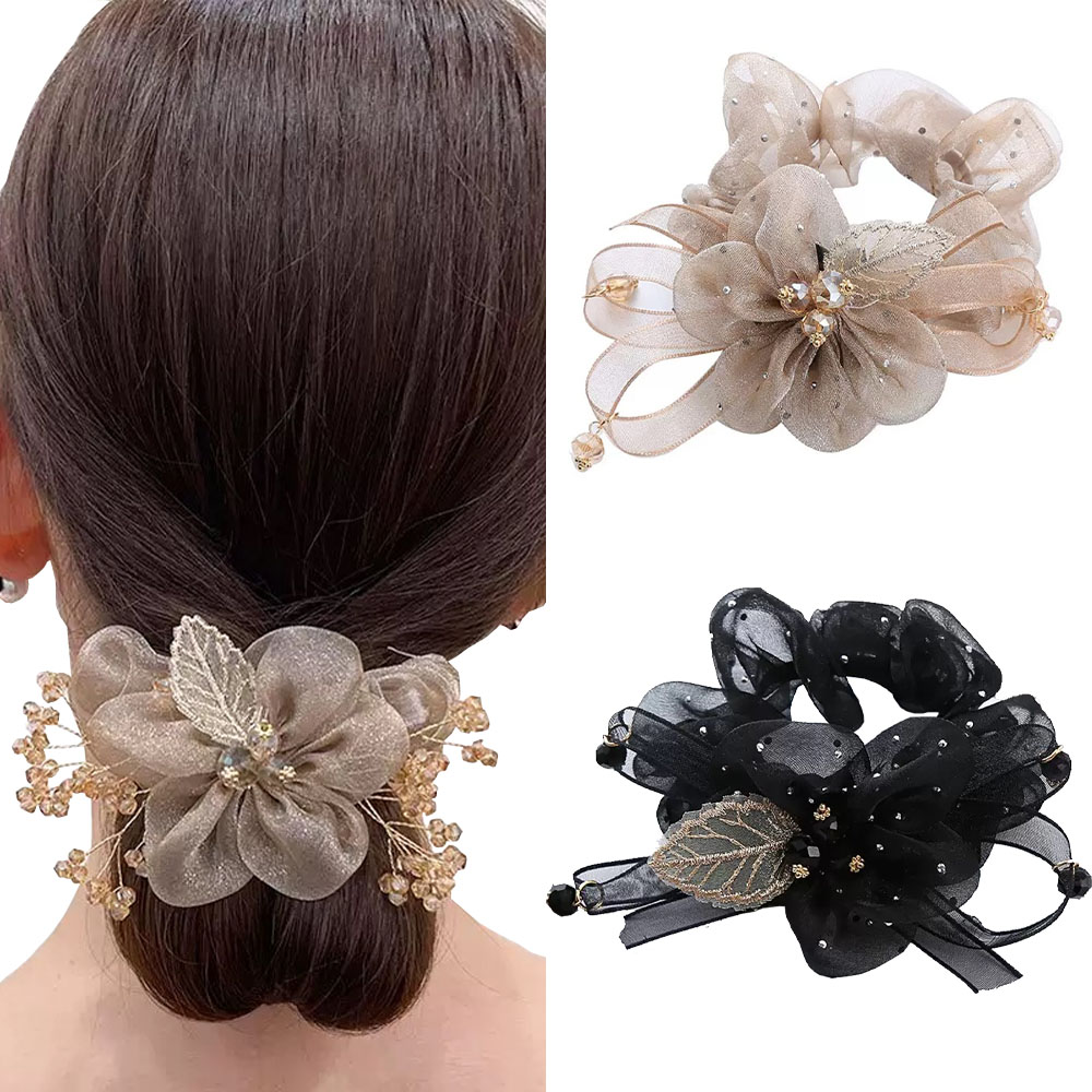 Laços de cabelo de flores eleg - Hi Tech Accessories avaliação e preço