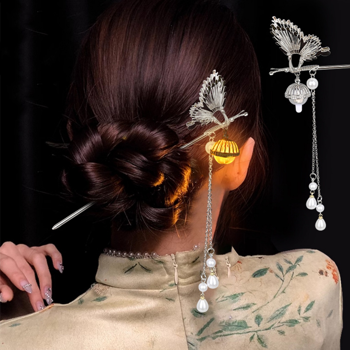 Flor luminosa hairpin para mul - Vintage Tech Accessories avaliação e preço