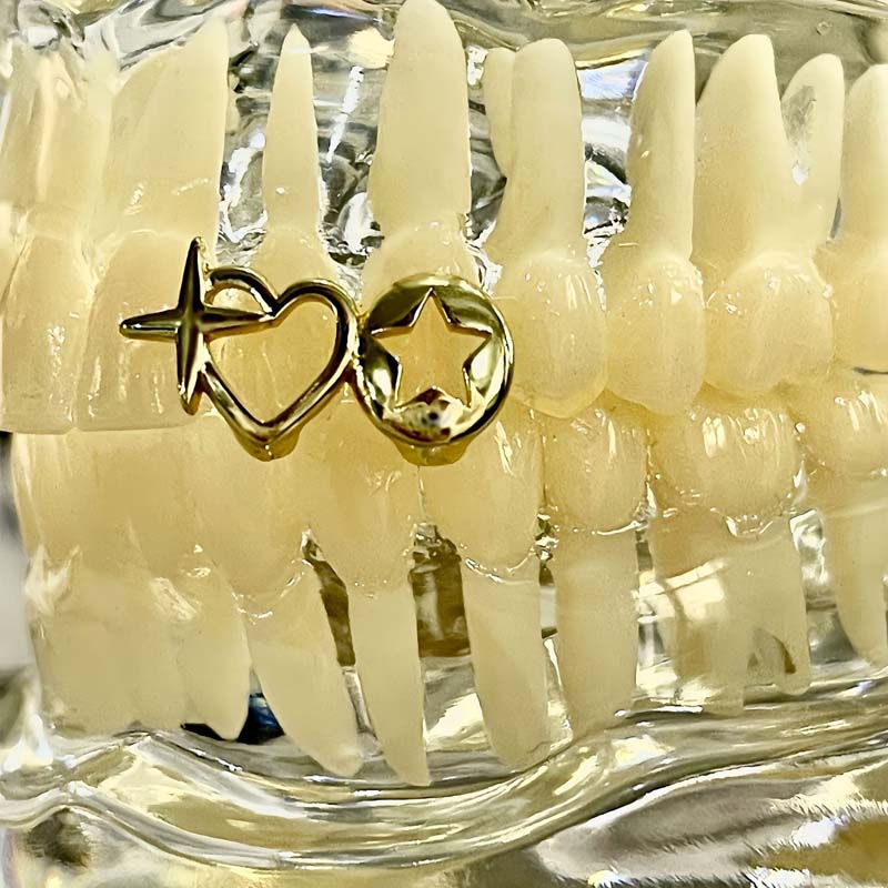 Punk hip hop oco coração dente - Vintage Tech Accessories avaliação e preço